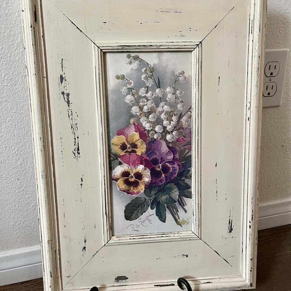 Vintage “Dansies and Lilly of the Valley “ 13/20 inch